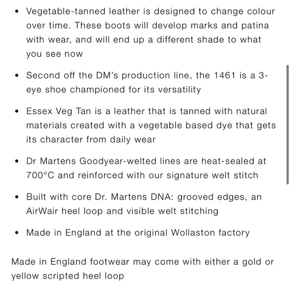 Dr. Martens 1461 made in England (NWT) W8 - Picture 14 of 16